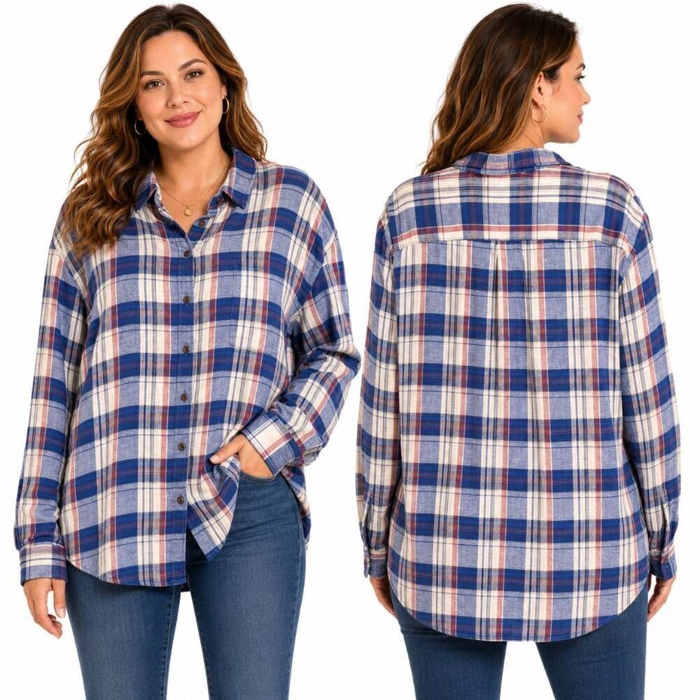 J.Crew Plaid Button Down L Slim